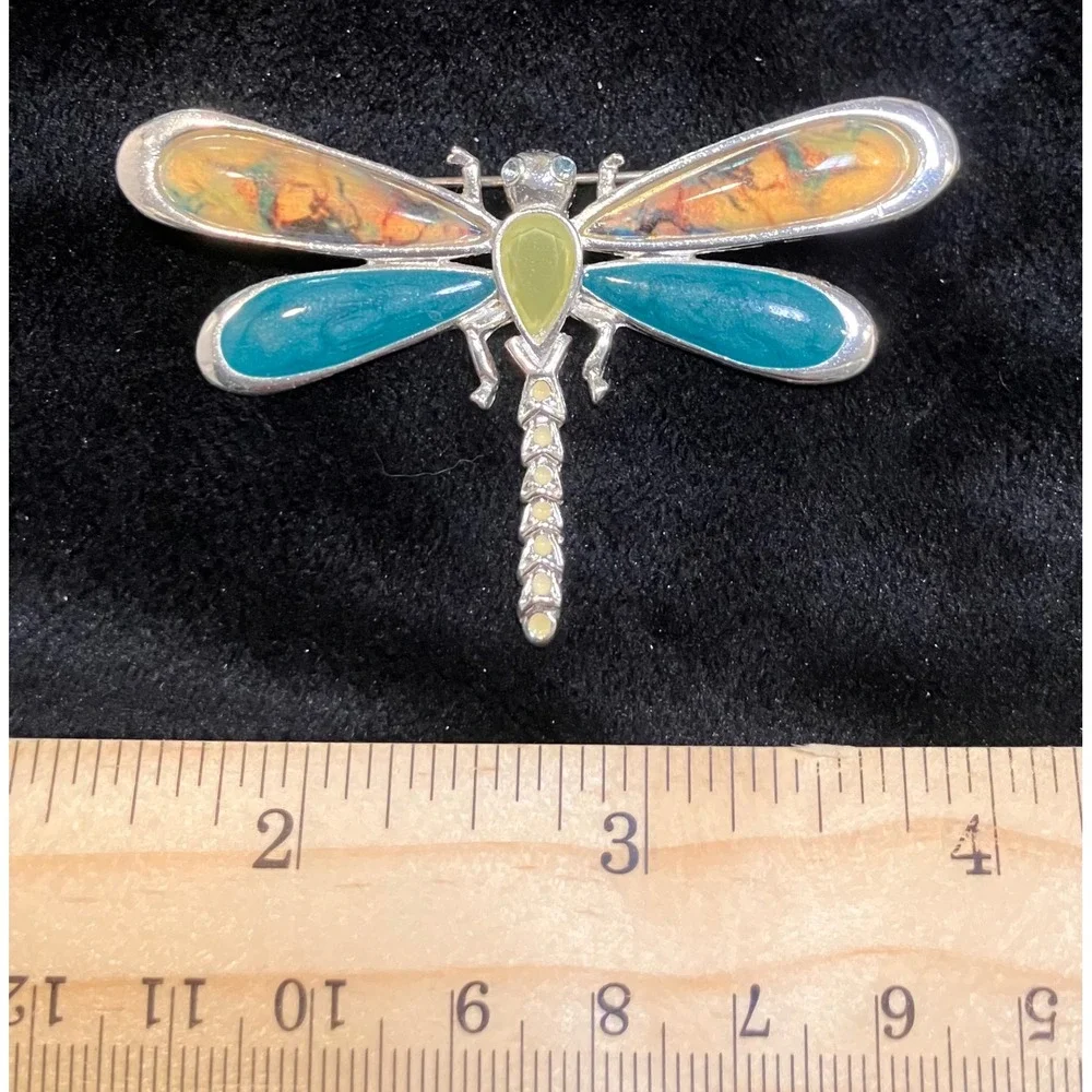 Dragonfly Brooch Pin Lot Women Multicolor Enamel Mother of Pearl